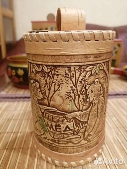 Туес, ложка, миска, чаша, ставчик хохлома