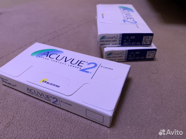 Контактные линзы acuvue 2 недели (1.75 — -3.00)