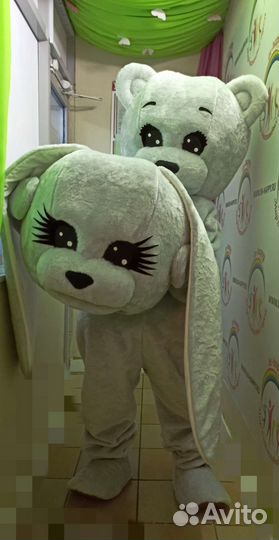 Ростовая кукла 2 в 1 Мишка + Зайка