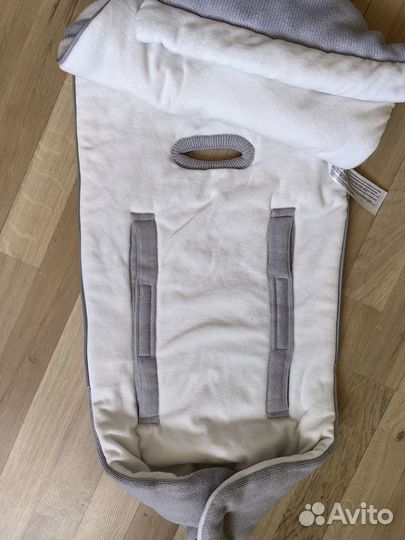 Конверт в коляску вязанный кролик mansita 56-74