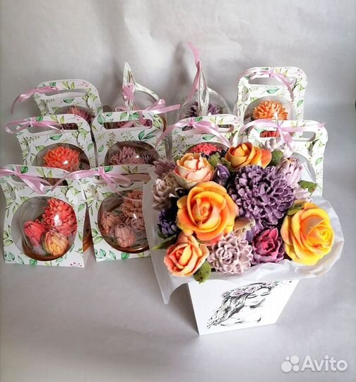 Букет из зефирных цветов