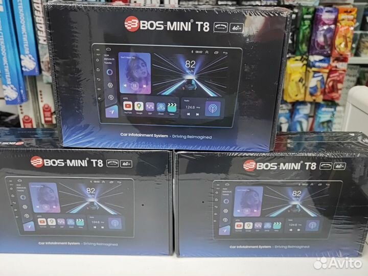 Магнитола bos mini T8 4/64 Qled 8 ядер sim