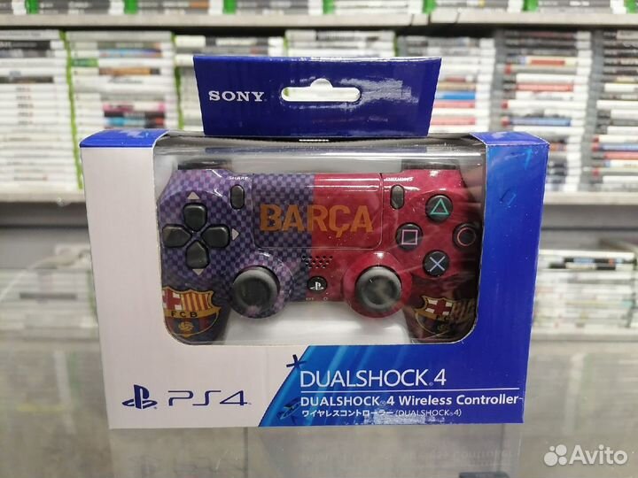 Кастомный джойстик PS4 Barca + Наушники