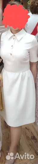 Белое коктейльное платье 42 44