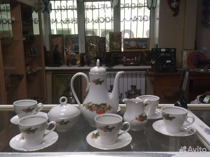 Кофейный фарфоровый сервиз ГДР Jlmenau