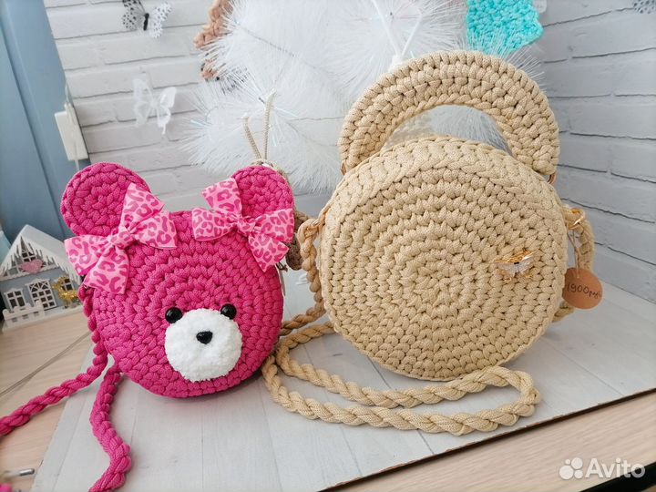 Вязаные сумочки ручной