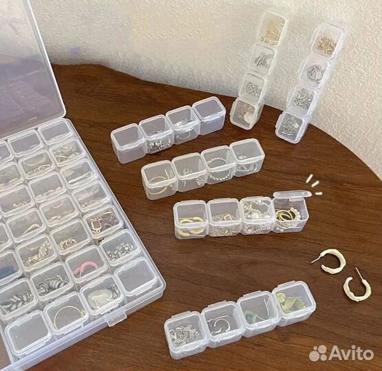 Контейнер, пластиковый бокс коробка для бижутерии