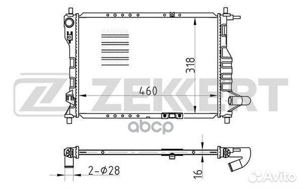 Радиатор охл. дв. Chevrolet Matiz (M200 M250)