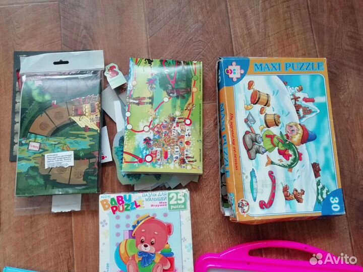 Игры, пазлы, книги, детская касса