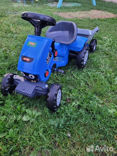 Синий трактор велосипед