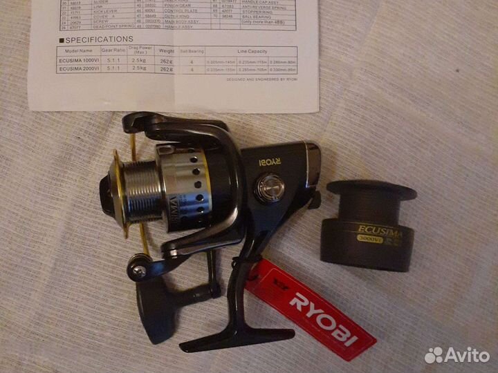 Катушка ryobi ecusima
