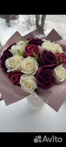 Букет из мыльных роз