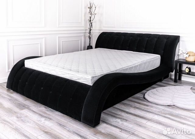 Кровать 160х200 черная Мадрид
