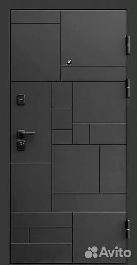 Дверь с зеркалом Квадро стальная