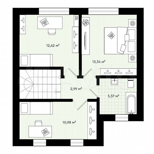 3-к. квартира, 95 м², 1/1 эт.