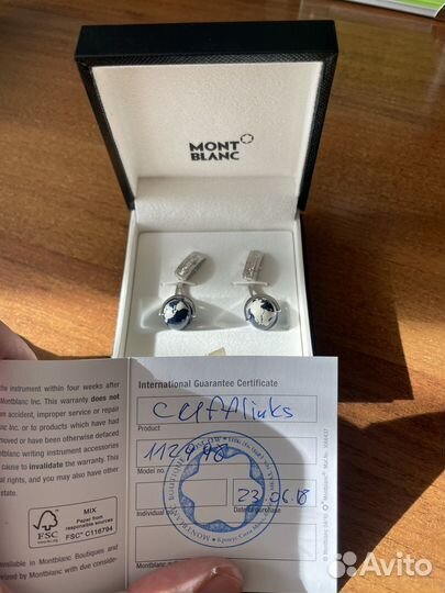 Запонки montblanc