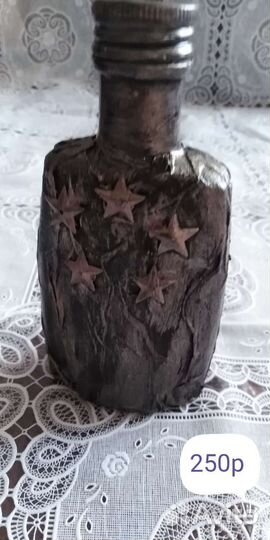 Бутылки, стеклянные, декорированные 