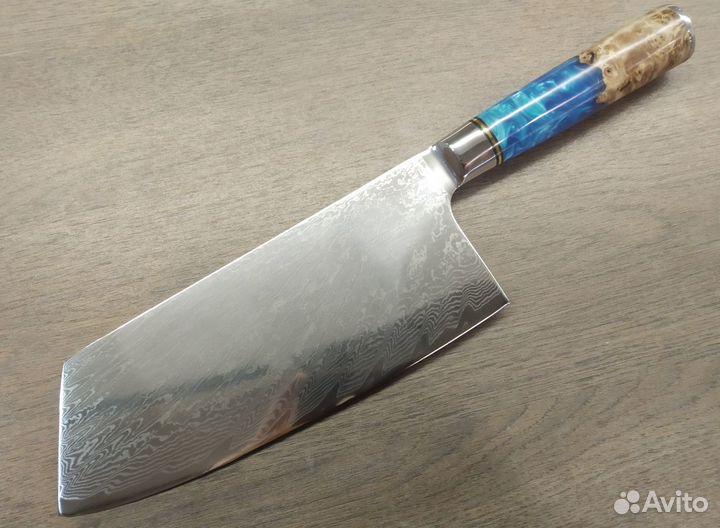 Наборы кухонных ножей с рисунком дамасской стали