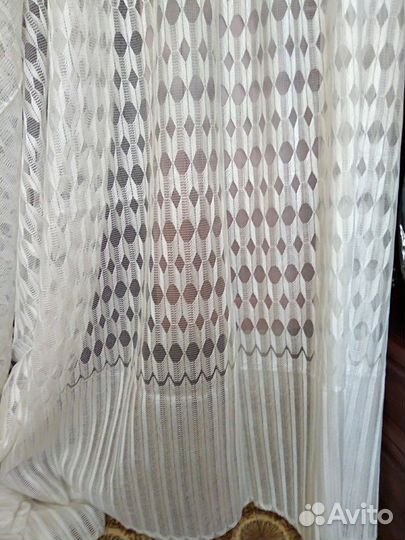 Новая тюль штора ширина 4м высота 3м