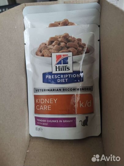 Влажный корм для кошек hills k/d с говядиной