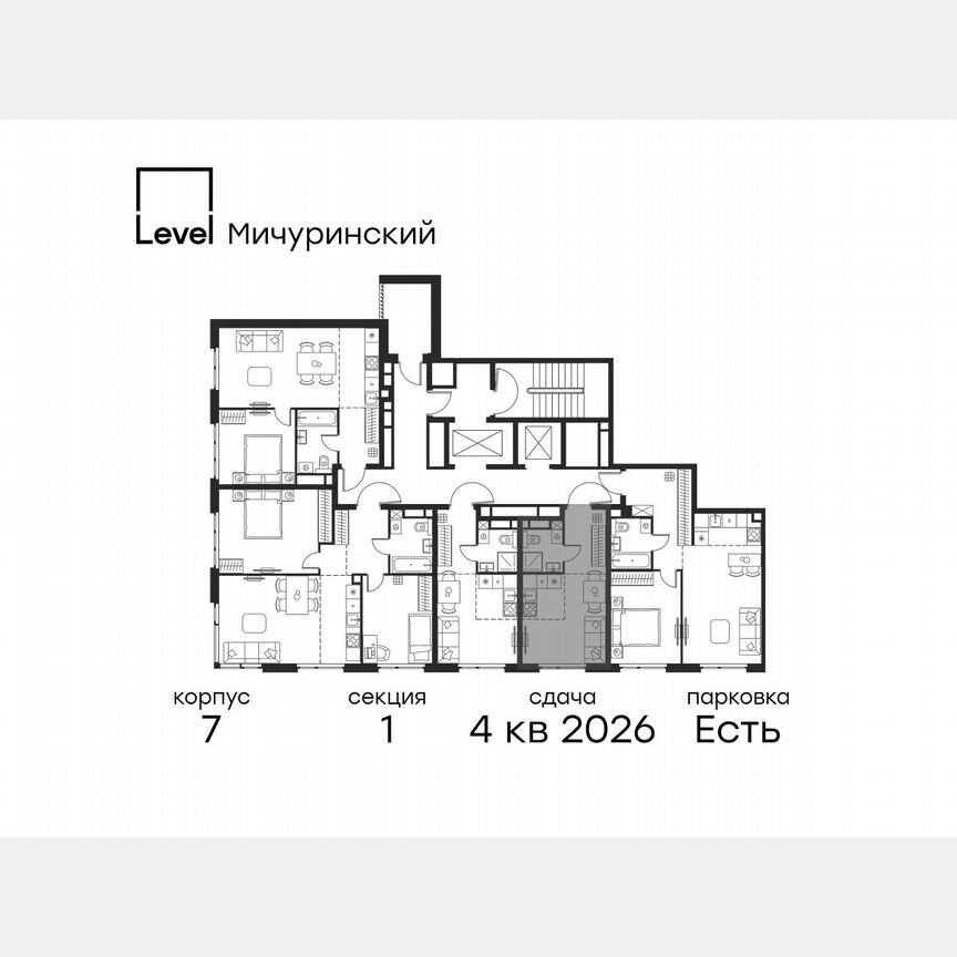 Квартира-студия, 22 м², 3/24 эт.