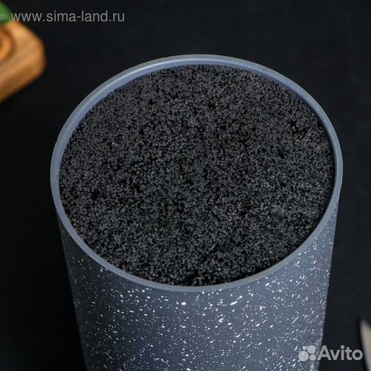 Подставка под ножи с наполнителем Доляна «Серый гр