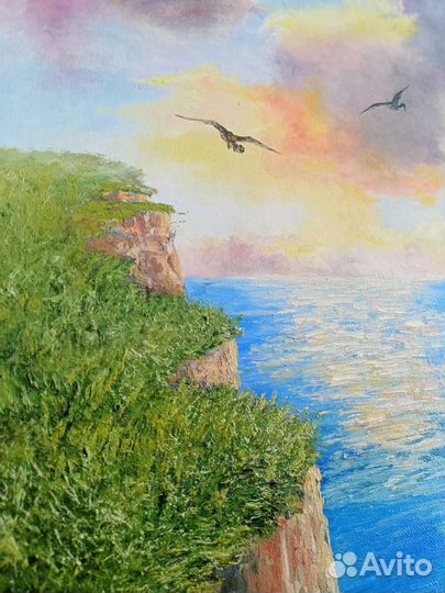 Картина маслом морской пейзаж