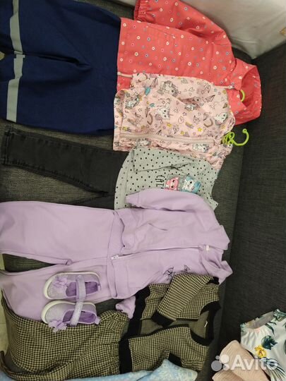 Вещи пакетом для девочки 80 86 92