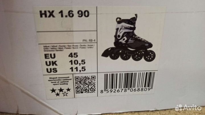 Ролики мужские Tempish HX 1.6 90 45 EU размер
