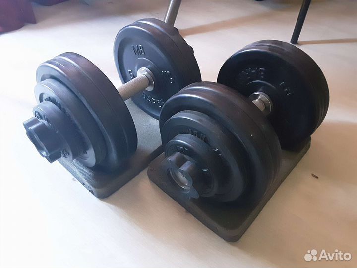 Гантели разборные обрезиненные
