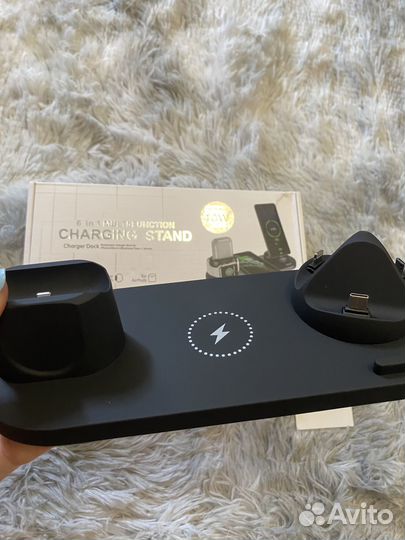 Беспроводная станция зарядка 6 в 1 новая