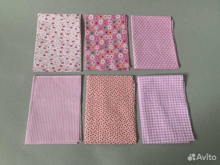 Ткань отрез хлопок лоскуты для пэчворка рукоделия