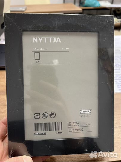 Черные фоторамки IKEA (в комплекте 2 штуки)