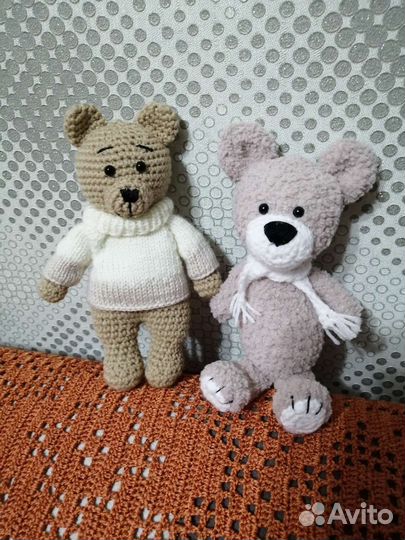 Игрушка вязаная чебурашка, мишка, подарок