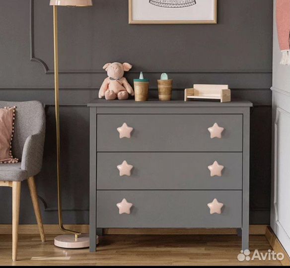 Ручки керамические мебельные звезды