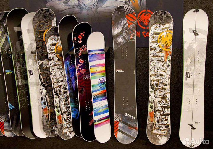Сноуборды, крепления, ботинки, аксесуары