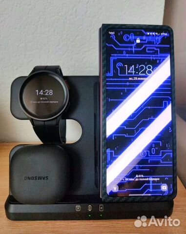 Беспроводная зарядка для Samsung 3 в 1