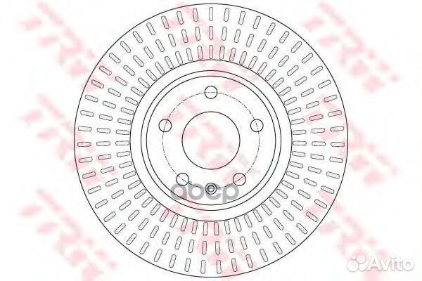 Диск торм.пер.audi A4, A5, A6, A7, Q5 08 DF6148