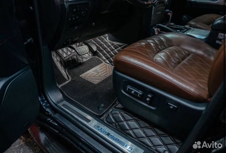 3Д коврики из экокожи Toyota Land Cruiser 200