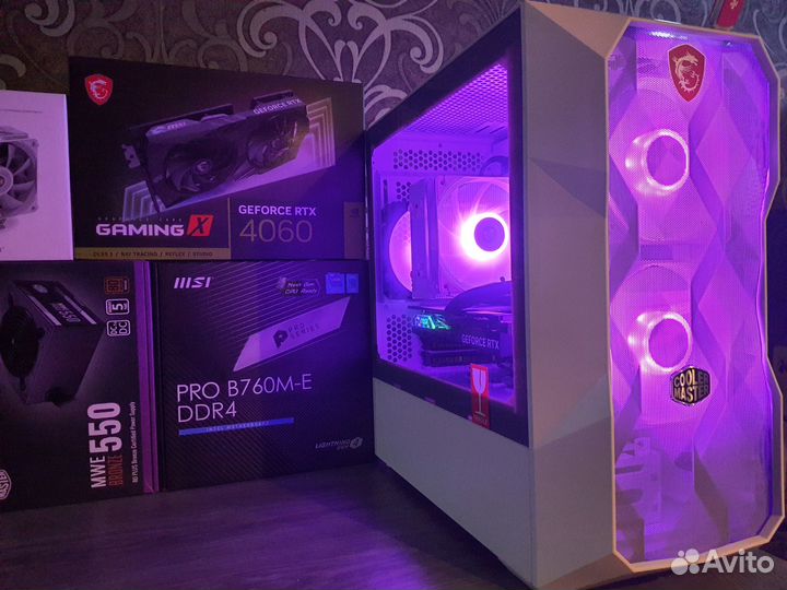 Новый Пк Core i5 12400F/B760-MSI-RTX4060 Gaming X