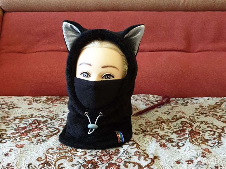 Детская шапка - снуд - шлем зимняя