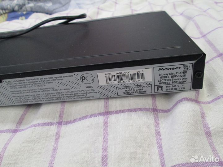 3D Blu ray плеер Pioneer BDP 3230K