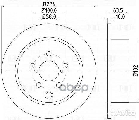 Диск тормозной для а/м Subaru Impreza (11) /For