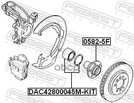 DAC42800045M-KIT febest подшипник ступичный