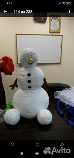 Большой Снеговик аниматорам/супер подарок