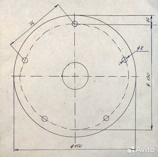 Фланец для перегонного бака. Под кламп 1,5 дюйма