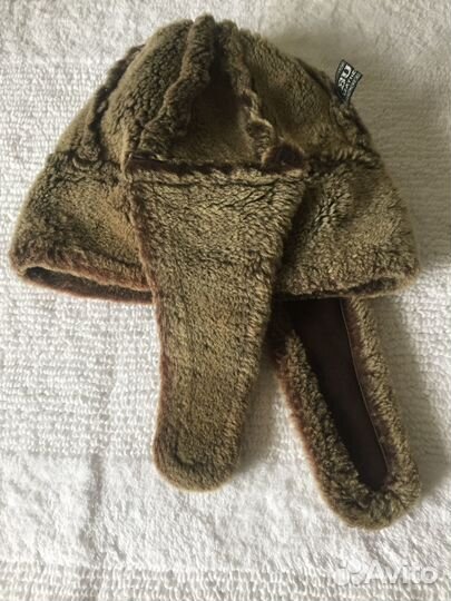 Шапка для девочки овчина и кожа