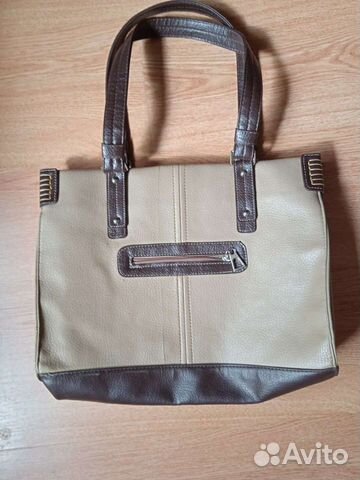 Сумка из натуральной кожи. Италия. бежевая