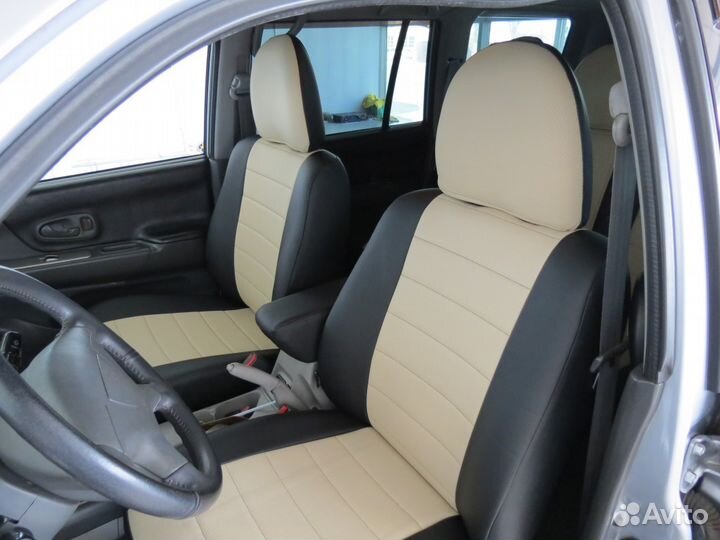 Чехлы экокожа на Mitsubishi Pajero Sport до 2008 г