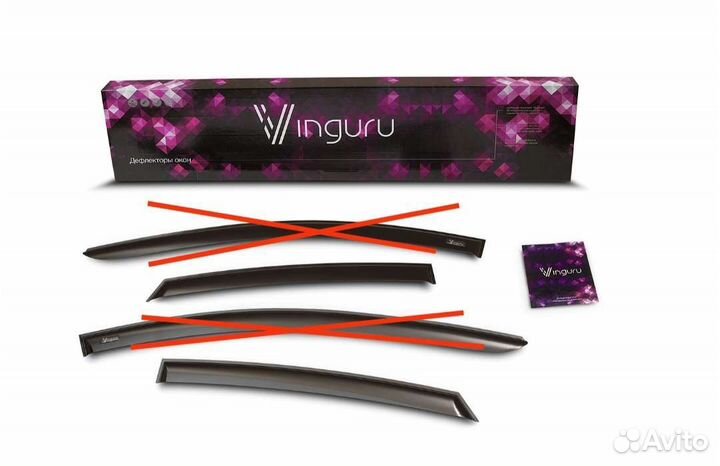 Дефлекторы ветровики зад. дверей LADA Largus (2шт)